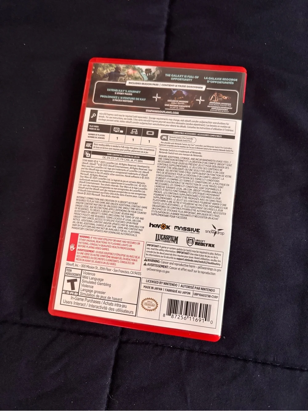 Star Wars Outlaws Nintendo Switch 2.